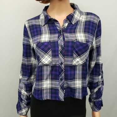 Rails RAILS Devyn Plaid Hunter Shirt Crop Roll-tab