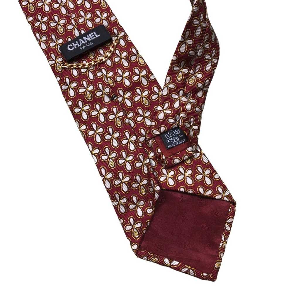 Chanel Vtg Chanel Floral Neck Tie - image 5