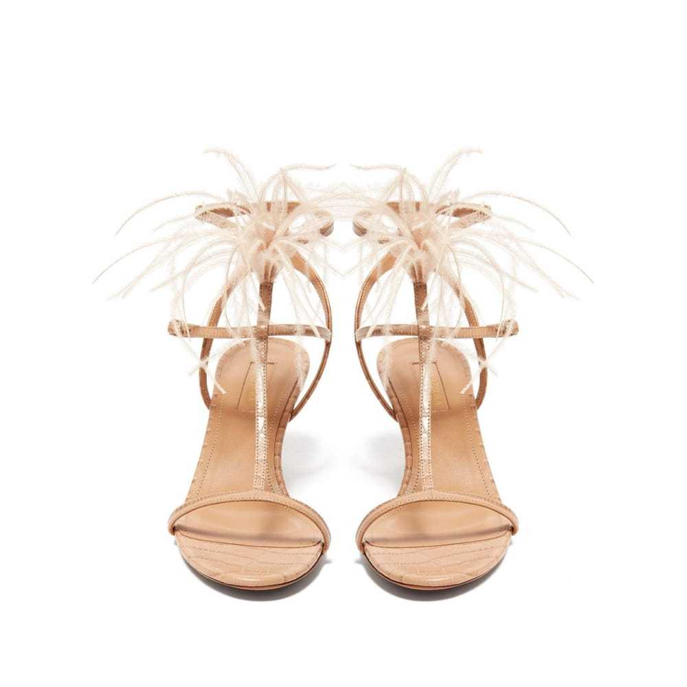 Aquazzura Ostrich sandals - image 6