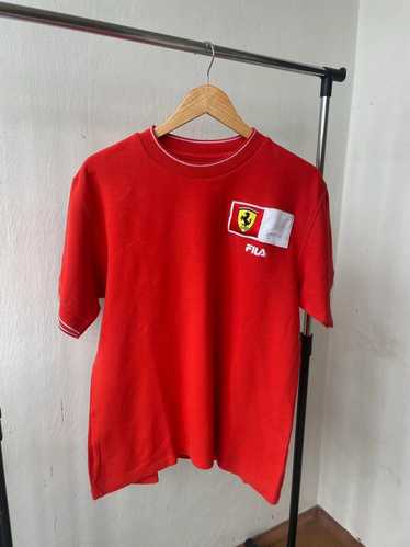 Fila Scuderia Ferrari F1 Official T-Shirt Vodafone Shell Made in Italy Men  sz L