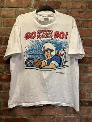 Go Speed Racer Tshirt Iconic 90s Retro Cartoon Pulp Fiction 