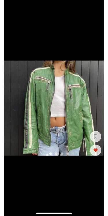 Vintage Vintage Green Leather Jacket