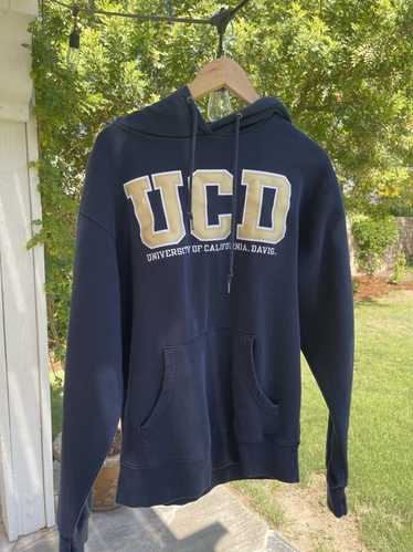 Collegiate × Thrifted Navy UC Davis Hoodie
