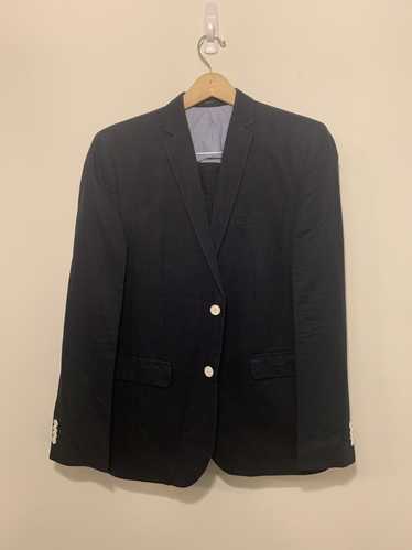 H&M Linen/Cotton Navy Blue full suit