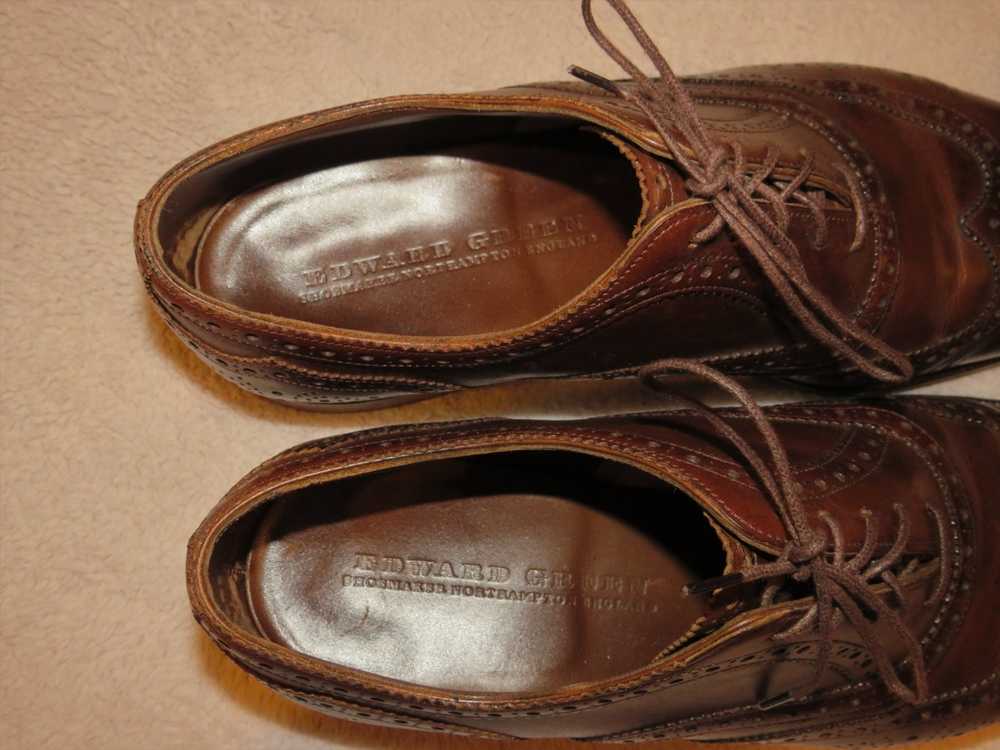 Edward Green Dark Oak Antique Medallion Wingtips … - image 10