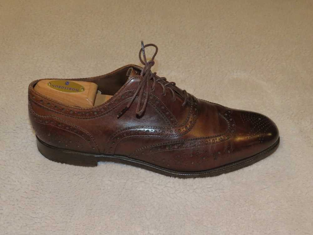 Edward Green Dark Oak Antique Medallion Wingtips … - image 2