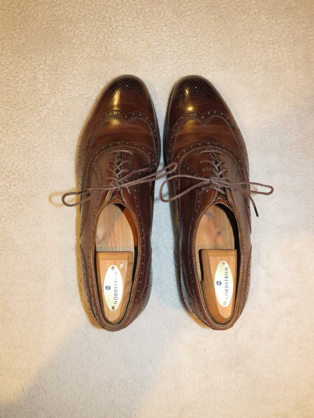 Edward Green Dark Oak Antique Medallion Wingtips … - image 6