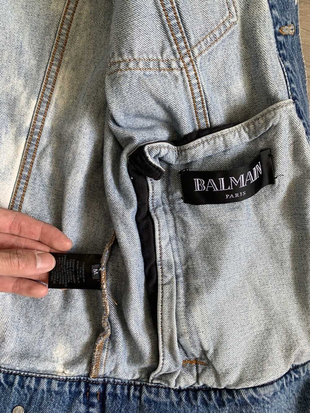 Balmain Balmain Biker Denim Jacket - image 2