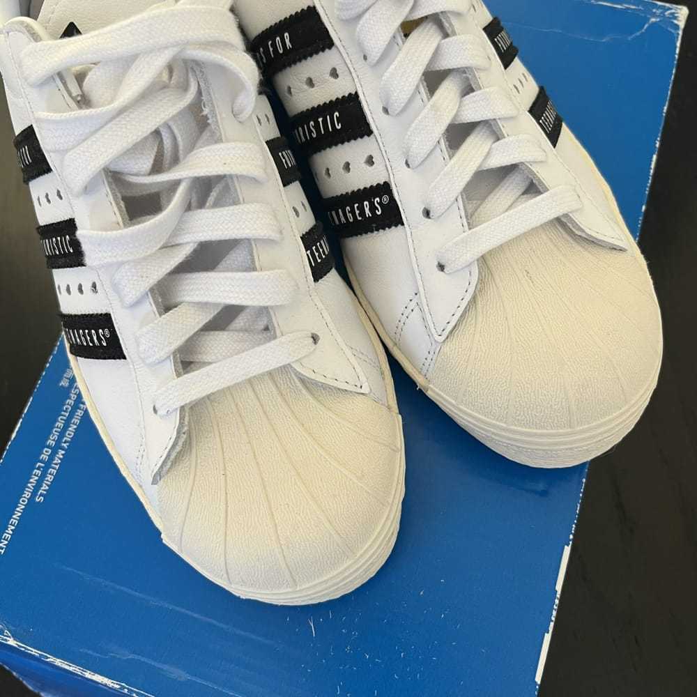 Adidas Superstar leather low trainers - image 7