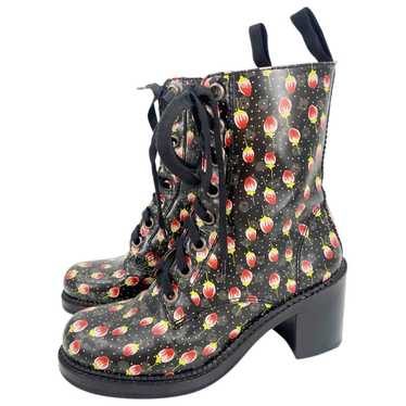 Anna Sui Leather lace up boots