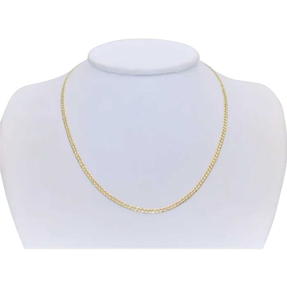 14k Gold 16inch 2.65mm Curb Link Chain - image 1