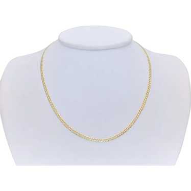 14k Gold 16inch 2.65mm Curb Link Chain - image 1