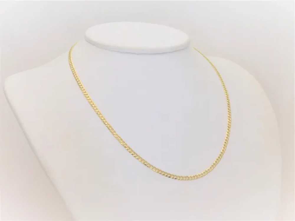 14k Gold 16inch 2.65mm Curb Link Chain - image 2