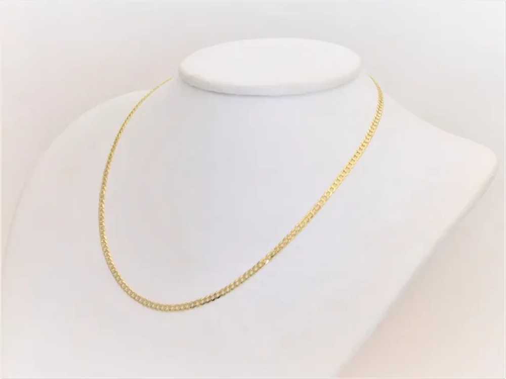 14k Gold 16inch 2.65mm Curb Link Chain - image 3