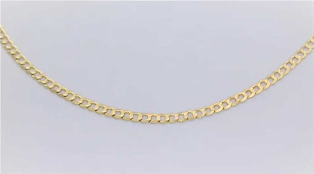 14k Gold 16inch 2.65mm Curb Link Chain - image 4