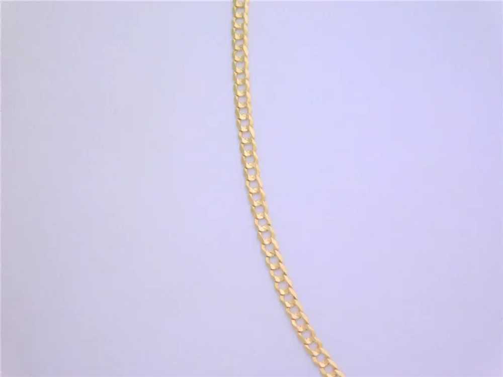 14k Gold 16inch 2.65mm Curb Link Chain - image 5