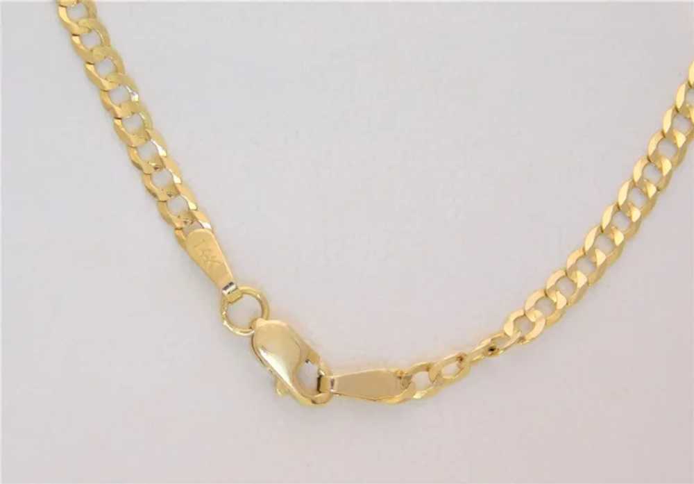 14k Gold 16inch 2.65mm Curb Link Chain - image 6