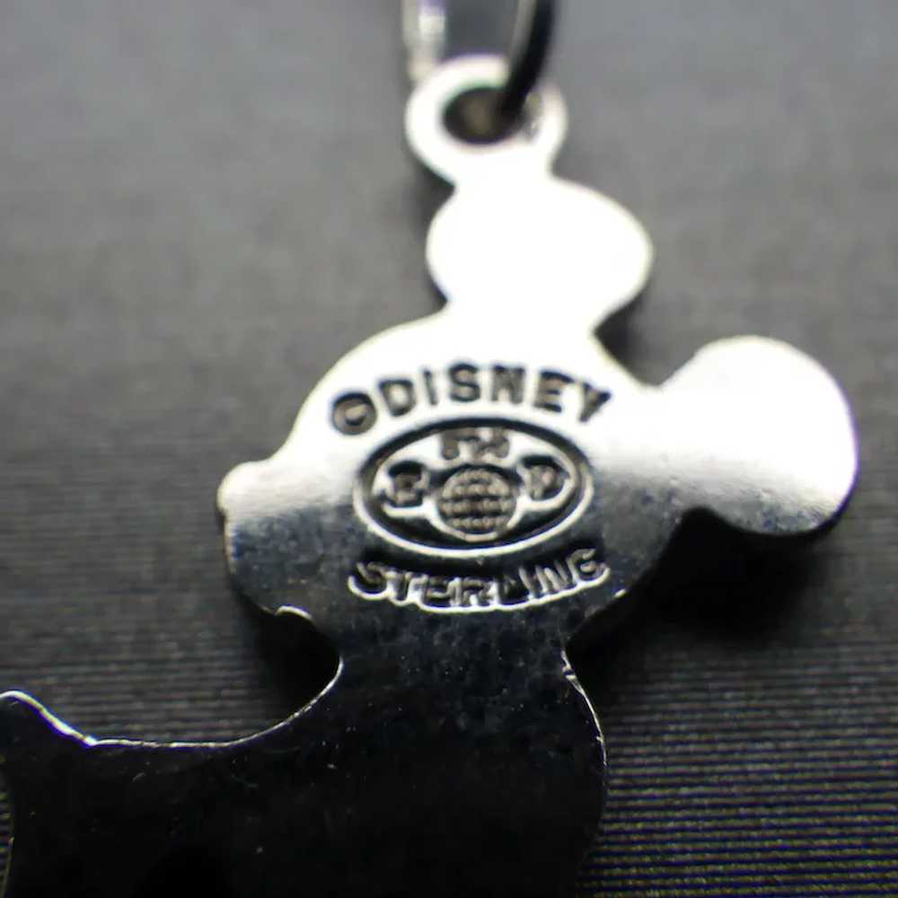 Classic Disney Sterling Silver Mickey Pendant Nec… - image 2