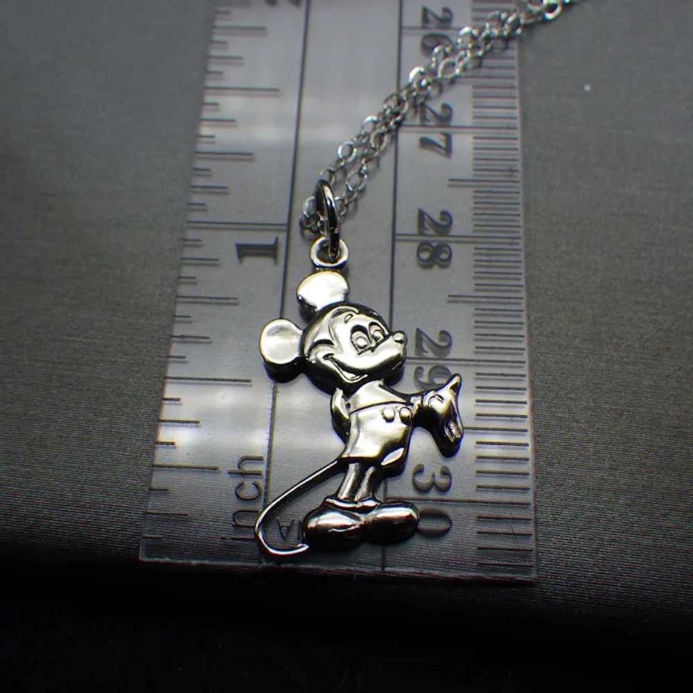 Classic Disney Sterling Silver Mickey Pendant Nec… - image 7