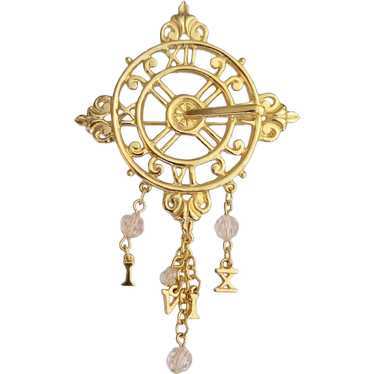 Kirks Folly 315 Clock, Crystal And Number Dangle C