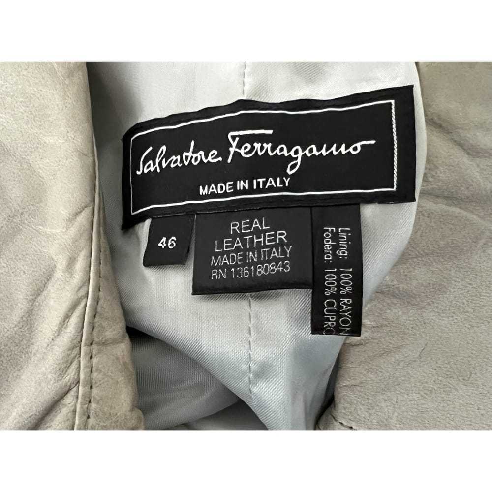 Salvatore Ferragamo Leather trench coat - image 4
