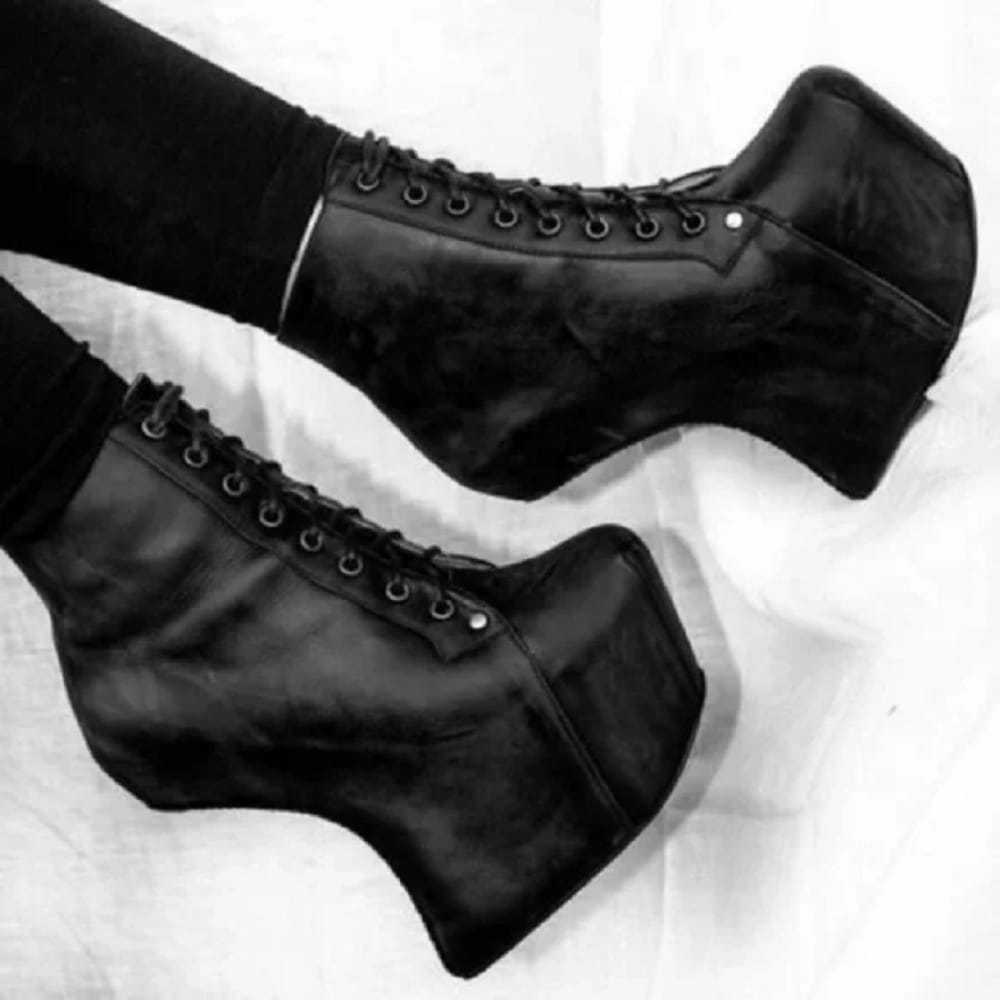 Jeffrey Campbell Leather lace up boots - image 4