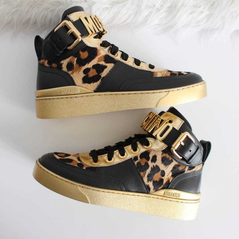 Moschino Pony-style calfskin trainers - image 12