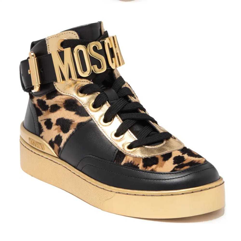 Moschino Pony-style calfskin trainers - image 1