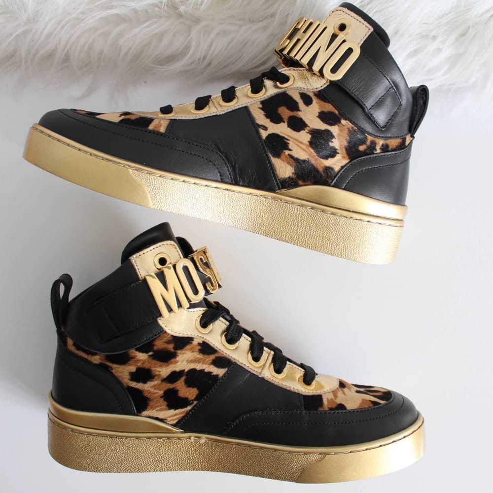 Moschino Pony-style calfskin trainers - image 2