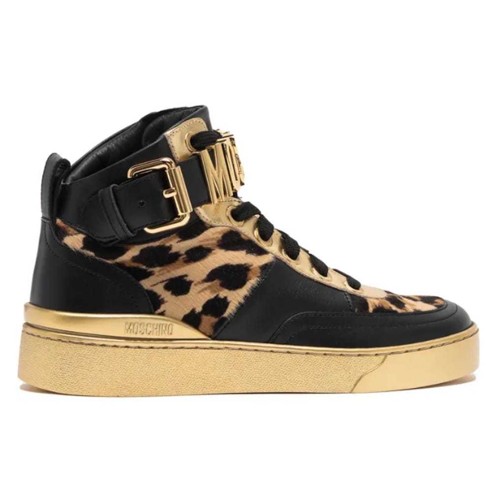 Moschino Pony-style calfskin trainers - image 5