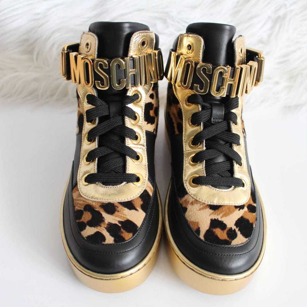 Moschino Pony-style calfskin trainers - image 8