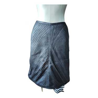 René Lezard Leather mid-length skirt - image 1