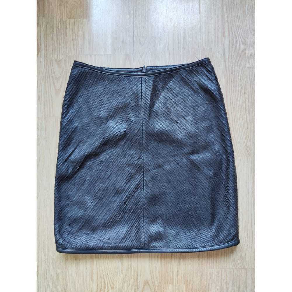 René Lezard Leather mid-length skirt - image 4