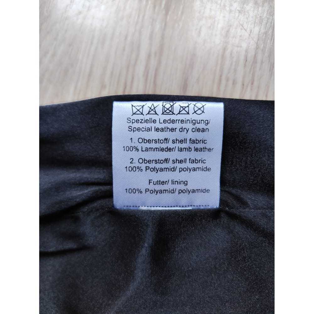 René Lezard Leather mid-length skirt - image 6