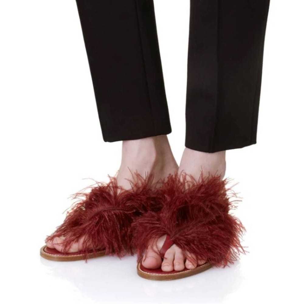 Tibi Ostrich sandals - image 5