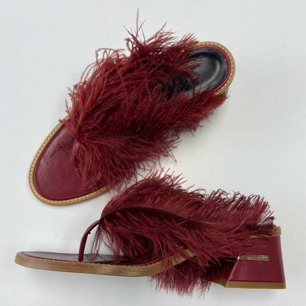 Tibi Ostrich sandals - image 6
