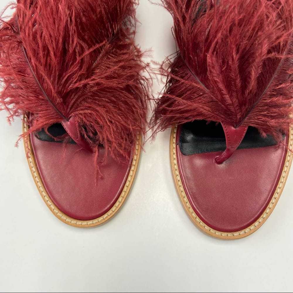 Tibi Ostrich sandals - image 8