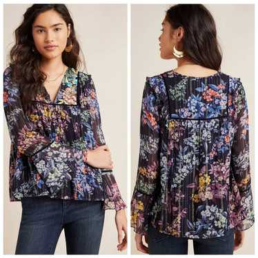 Anthropologie Velvet blouse