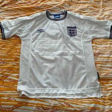 ウェア 00s umbro 2001 ENGLAND game shirt WHITE ENGLAND 1999 2000 2001 HOME FOOTBALL SHIRT UMBRO NATIONAL