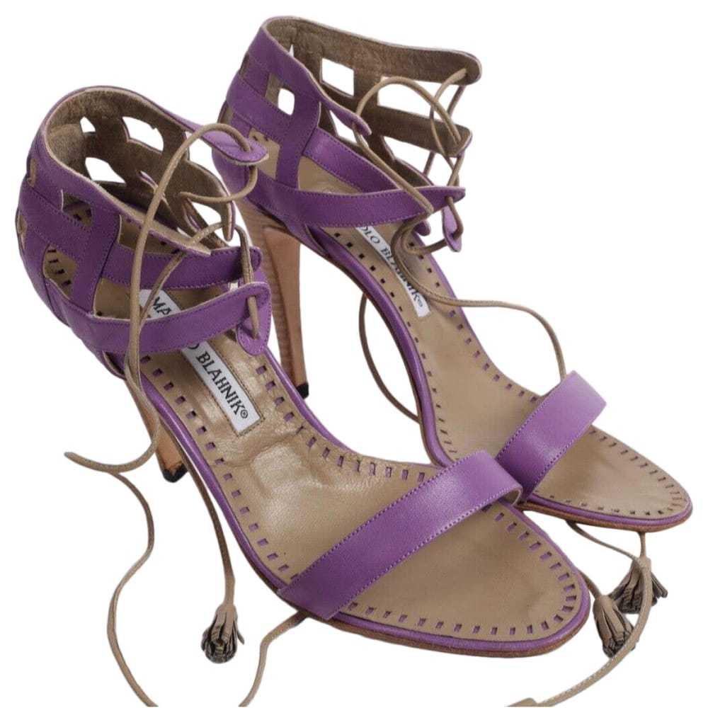 サンダル・ミュール MANOLO BLAHNIK TINGAH LASER-CUT LEATHER SANDALS 0400021869609_BLACK?wid=600&