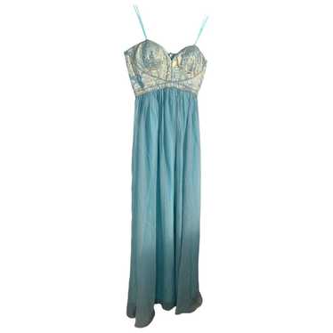 Bariano embellished maxi dress with high neck in emerald green best sale