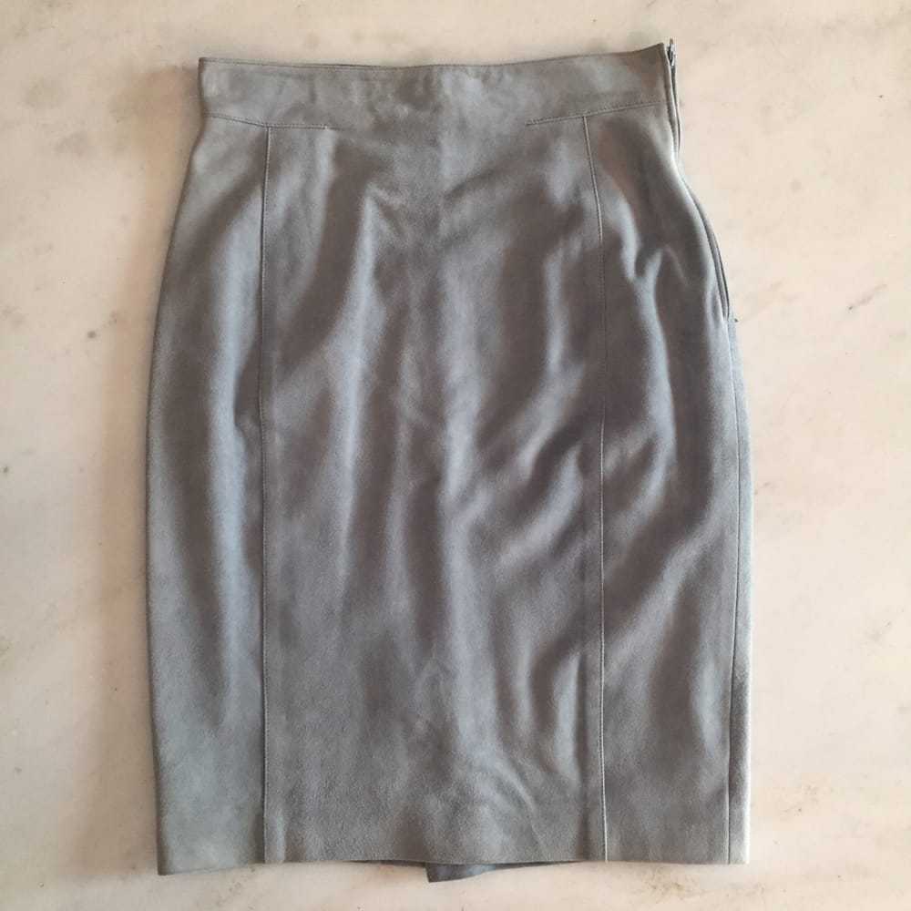 Trussardi Leather mini skirt - image 10