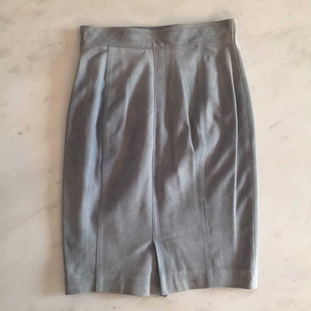 Trussardi Leather mini skirt - image 2