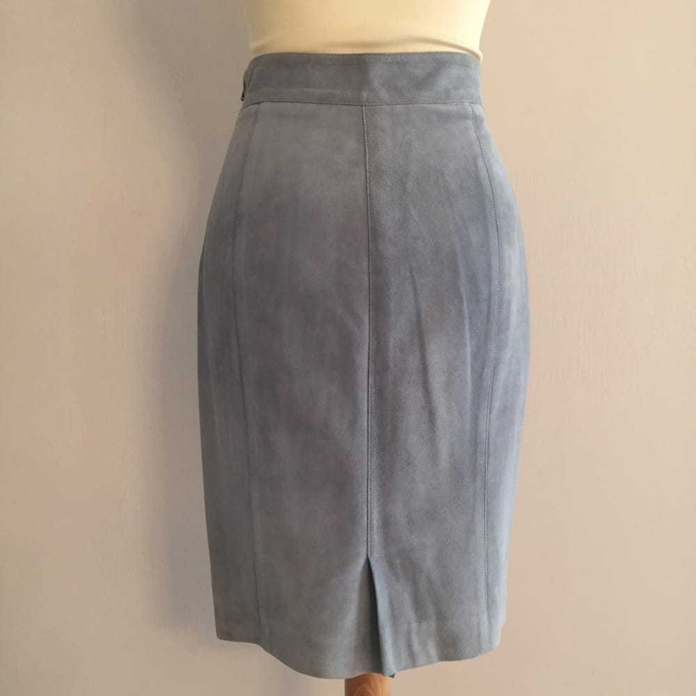Trussardi Leather mini skirt - image 5