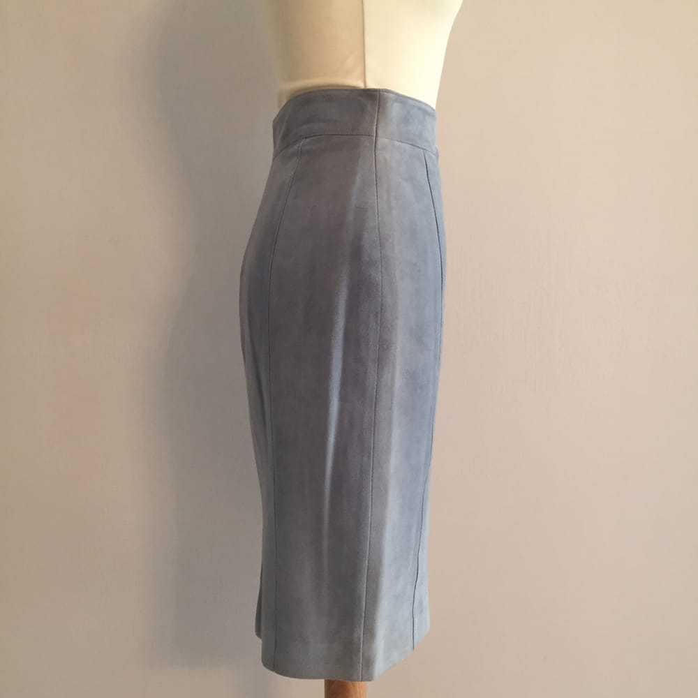 Trussardi Leather mini skirt - image 7