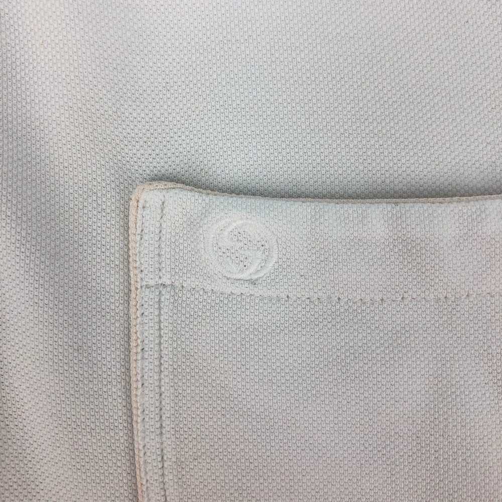 Gucci White Cotton Polo T-Shirt w GG Logo - image 5