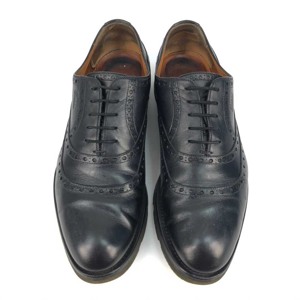 Gucci Black Leather Brogue / Lace Up Shoes w Logo - image 4