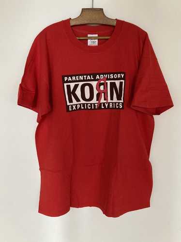 Men's Korn Parental Advisory newest 00s Band T Shirt Size XL