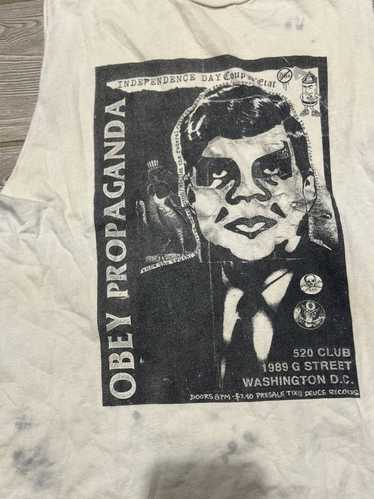 Band Tees × Obey × Vintage Thrashed Kennedy Punk T