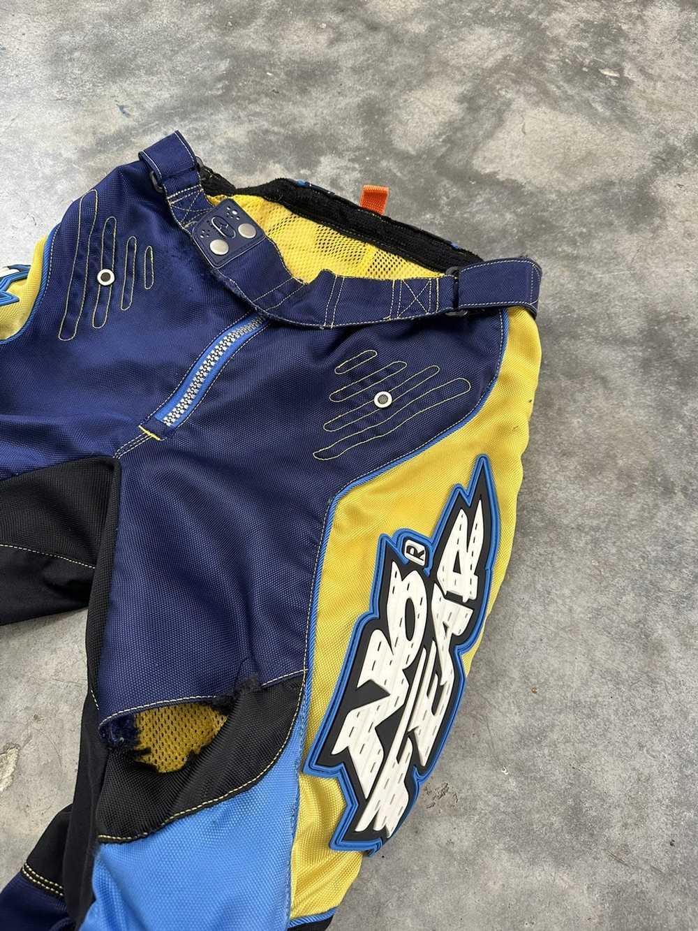 No Fear No Fear Blue + Yellow Distressed Motocros… - image 3